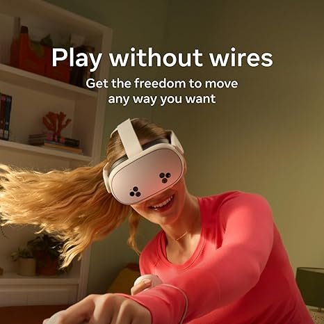 Meta Quest 3S 128GB | VR Headset — Thirty-Three Percent More Memory — 2X Graphical Processing Power — Virtual Reality Without Wires — Access to 40+ Games with a 3-Month Trial of Meta Horizon+ Included 3