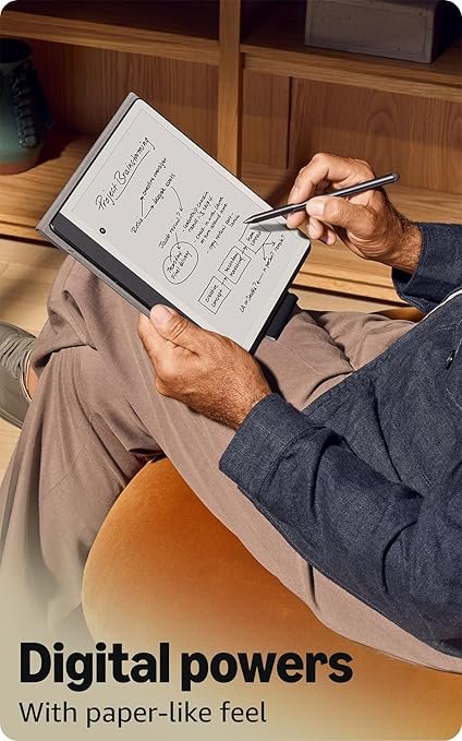 Amazon Kindle Scribe (64GB) - Your notes, documents and books, all in one place. With built-in AI notebook summarization. Includes Premium Pen - Tungsten 5