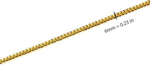 LoveBling 14K Yellow Gold 6mm Solid Miami Cuban Necklace with Secure Box Lock (Available in 16" - 30") 3