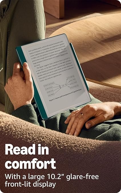 Amazon Kindle Scribe (64GB) - Your notes, documents and books, all in one place. With built-in AI notebook summarization. Includes Premium Pen - Tungsten