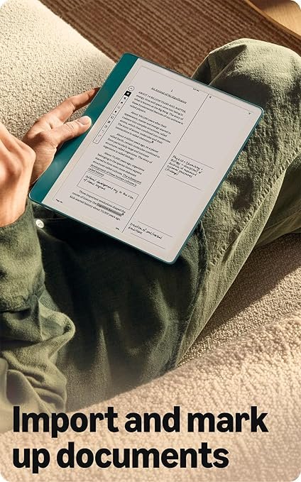 Amazon Kindle Scribe (64GB) - Your notes, documents and books, all in one place. With built-in AI notebook summarization. Includes Premium Pen - Tungsten