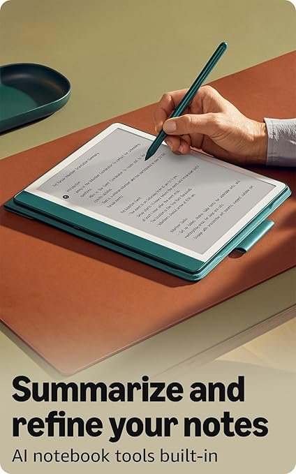 Amazon Kindle Scribe (64GB) - Your notes, documents and books, all in one place. With built-in AI notebook summarization. Includes Premium Pen - Tungsten